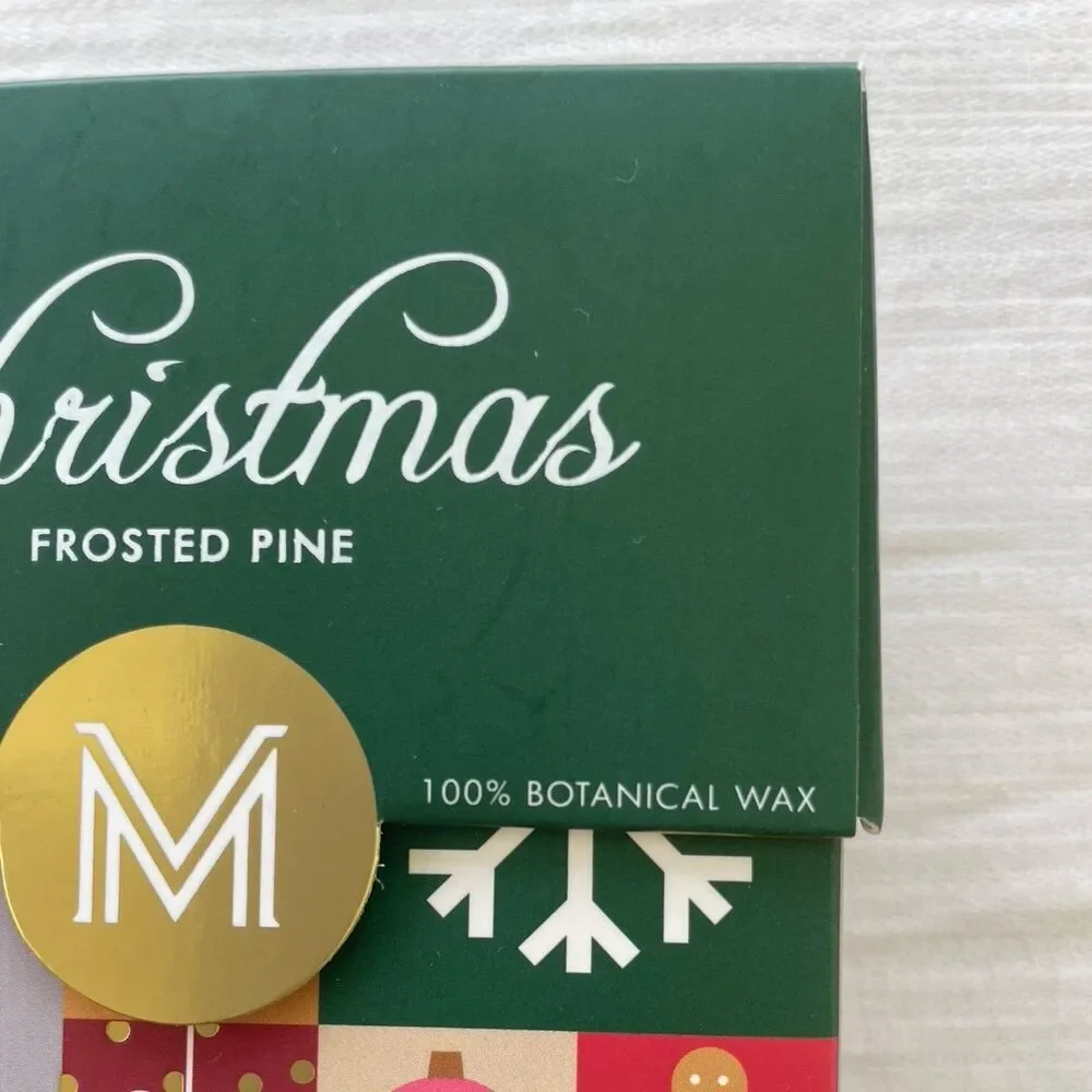 M&SENSE Christmas Collection Scented Candle Frosted Pine - New In Box